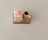 Craftuneed 1:6 miniature dollhouse mini assorted doll food coffee cup cake bread bakery props handmade