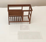 Handmade 1:6 miniature dollhouse furniture mini table 3 tier ladder shelf storage for doll