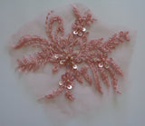 A piece of luxury beaded floral lace applique sequins tulle lace motif is for sale. various colours . sold by per piece