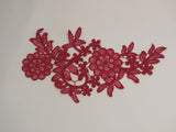 A floral cotton lace applique / dress sewing lace motif is for sale. various colours