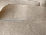 Craftuneed Job lot 5.5meters ivory plain cotton linen fabric ribbon blank sewing label in 5cm width