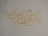 A floral cotton lace applique / dress sewing lace motif is for sale. various colours