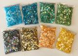 Craftuneed Job lot multi colours 6mm hologram round cupped sequins for craft making approx 1200 each pack