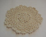 A handmade crochet floral style lace doilies tableware in various colours Sold by per piece