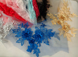 A double layers floral lace applique floral tulle lace motif various colours sold by per piece