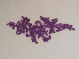 A Bridal wedding floral lace applique sewing tulle lace motif . Various colours