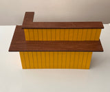 Craftuneed 1:6 miniature dollhouse handmade Japanese sushi restaurant bar table chair for barbie doll furniture