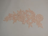 A floral cotton lace applique / dress sewing lace motif is for sale. various colours