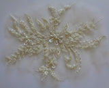 A piece of luxury beaded floral lace applique sequins tulle lace motif is for sale. various colours . sold by per piece
