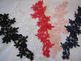 A Large Bridal wedding floral lace applique sewing lace motif . Various colours
