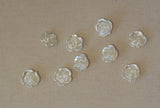 10 pieces ivory acrylic rose floral beads bridal sew on rose buttons diy in size 2.5cm . Sold by per 10 pieces