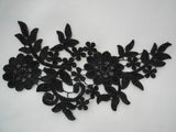 A floral cotton lace applique / dress sewing lace motif is for sale. various colours