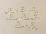 Craftuneed 8pcs quality metal miniature hanger for Barbie doll clothes mini hangers accessory