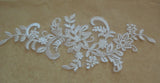 A piece of red or ivory or white floral tulle lace applique / bridal wedding floral lace motif  is for sale. Sold by per piece