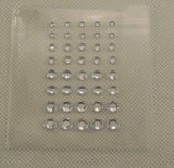 A silver & clear face gems art tattoo sticker Festival temporary eyes body tattoos