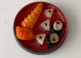 Craftuneed 1:6 miniature dollhouse mini assorted sushi food and drink plate box props for barbie doll
