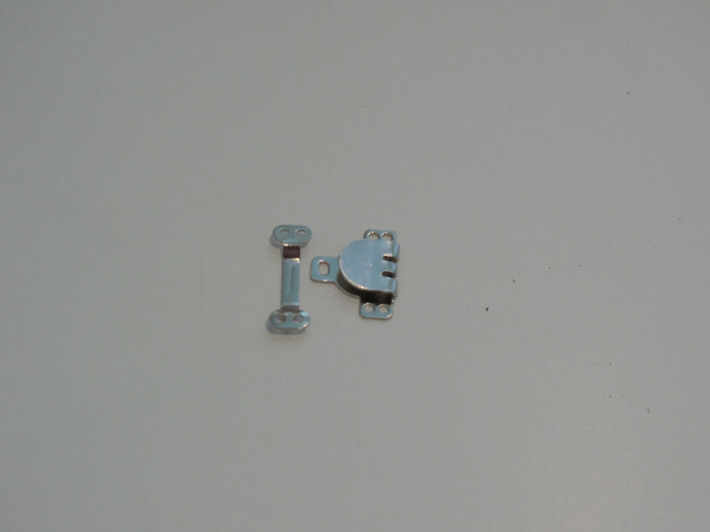 2 Sets of sew on trousers skirts hooks and bars eyes fasteners silver or black