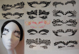 black eye shadows tattoo sticker Festival temporary face lace art tattoos sticker Per Pair
