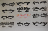 black eye shadows tattoo sticker Festival temporary face lace art tattoos sticker Per Pair