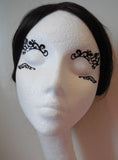 black eye shadows tattoo sticker Festival temporary face lace art tattoos sticker Per Pair