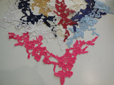 A cotton floral lace Applique / dress making sewing lace motif various colours . sold by per piece
