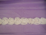 Ivory Chiffon Rose trim Flowers trim Dress making floral trimming Sold PerYard