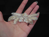 Ivory Champagne bridal wedding Jewellery shoes beaded motif floral sequined applique