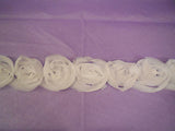 Ivory Chiffon Rose trim Flowers trim Dress making floral trimming Sold PerYard