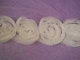 Ivory Chiffon Rose trim Flowers trim Dress making floral trimming Sold PerYard