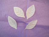 15 leaves Ivory Fabric rose leaves bridal wedding hair accessory diy leaves