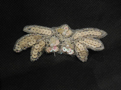 Ivory Champagne bridal wedding Jewellery shoes beaded motif floral sequined applique