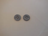 2 pcs dark red OR grey shell plastic sew on clothes jackets buttons flat base