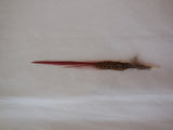 A piece of stripped hat mount feather Millinery DIY craft feather Various colour