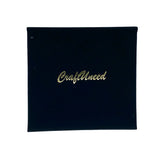 Craftuneed women classic navy blue zircon stone stainless steel necklace and earrings gift set