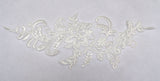 A piece of red or ivory or white floral tulle lace applique / bridal wedding floral lace motif  is for sale. Sold by per piece