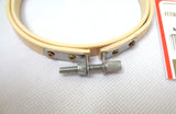 Set of 3 bamboo circle embroidery wreath cross stitch wood frame hoop rings sewing needles
