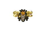Bee beads rhinestones applique motif sew on beaded sequins motif bees jean patch motif per piece