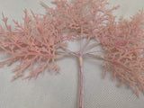 Mini plastic leaves wrap wire stem millinery art craft making supplies wired leaves
