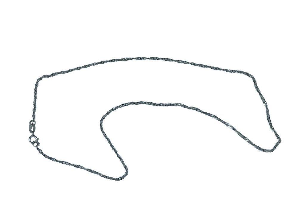 2pcs X 925 silver necklace jewellery finding making 40cm length water wave necklace chain