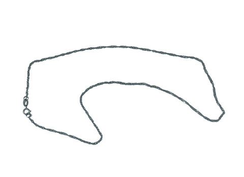 2pcs X 925 silver necklace jewellery finding making 40cm length water wave necklace chain