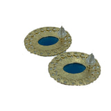 Craftuneed women retro resin gemstone oval shape stud earrings with silver pin