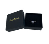 Craftuneed adjustable rings six prong zircon ring 925 silver women girl men birthday gift engagement jewellery gift