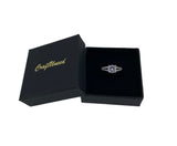 Craftuneed adjustable rings four prong faux diamond ring 925 silver women girl men birthday gift engagement jewellery gift