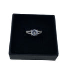 Craftuneed adjustable rings four prong faux diamond ring 925 silver women girl men birthday gift engagement jewellery gift