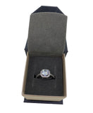 Craftuneed adjustable rings four prong faux diamond ring 925 silver women girl men birthday gift engagement jewellery gift