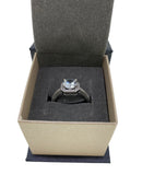 Craftuneed adjustable rings four prong faux diamond ring 925 silver women girl men birthday gift engagement jewellery gift