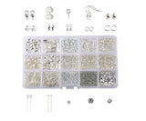 Job lot jewellery making kit DIY beads necklace closure earrings findings tool in Box