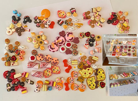 10pcs handmade miniature dollhouse mini assorted doll food cake doughnut pizza bread props
