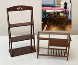 Handmade 1:6 miniature dollhouse furniture mini table 3 tier ladder shelf storage for doll