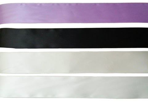 3Meter X black or lilac or ivory double sided satin ribbon sash wrap ribbon 5cm width